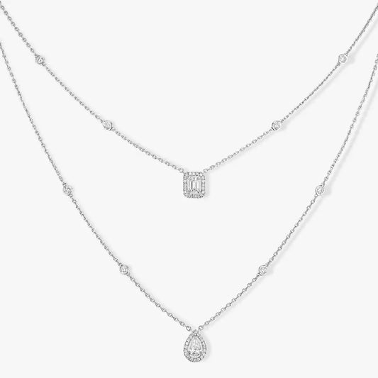 [⭐Mova]Diamond Necklace My Twin 2 Rows