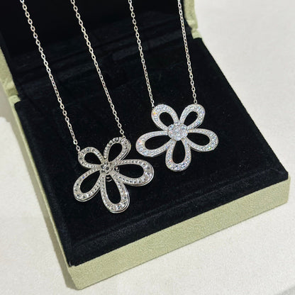 [⭐Mova]FLOWERLACE NECKLACE FULL DIAMONDS