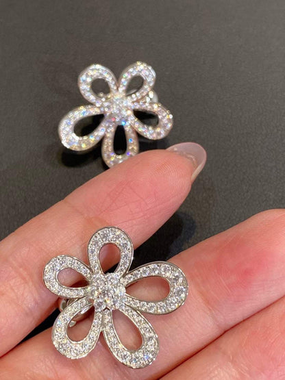 [⭐Mova]FLOWERLACE EARRINGS FULL DIAMONDS