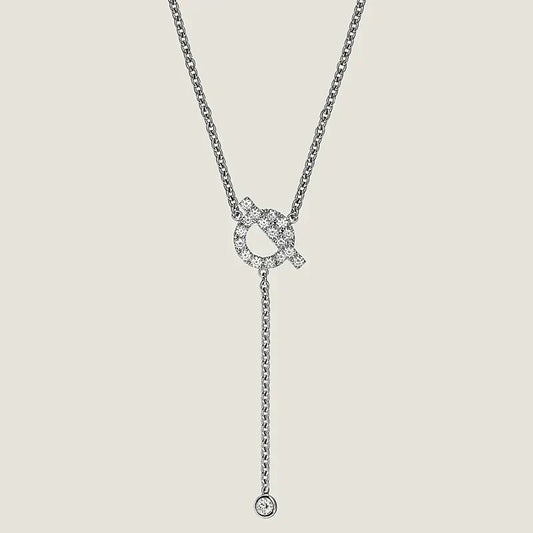 [⭐Mova]FINESSE SILVER DIAMOND NECKLACE