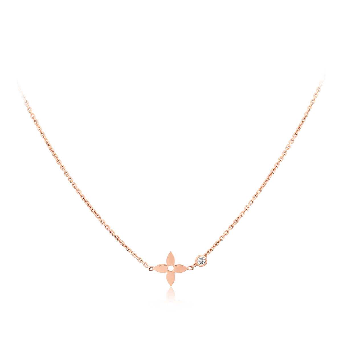 [⭐Mova]BLOSSOM PENDANT PINK GOLD AND DIAMOND
