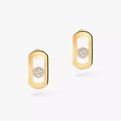 [⭐Mova]So Move Diamond Earrings in Yellow Gold