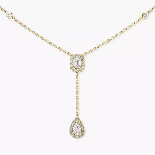 [⭐Mova]Gold Diamond Tie Necklace