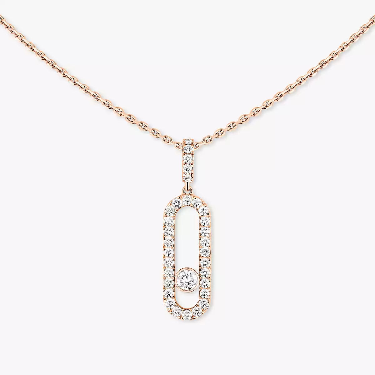 [⭐Mova]Move Uno Diamond Necklace in Rose Gold