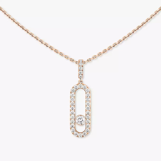 [⭐Mova]Move Uno Diamond Necklace in Rose Gold