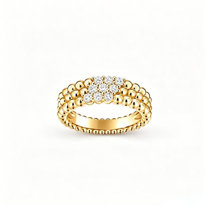 [⭐Mova] THREE-ROW DIAMOND RING