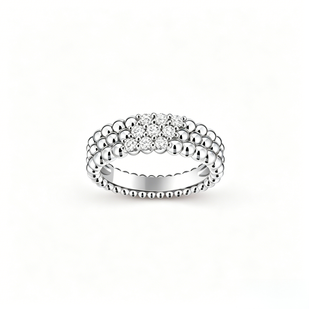 [⭐Mova] THREE-ROW DIAMOND RING
