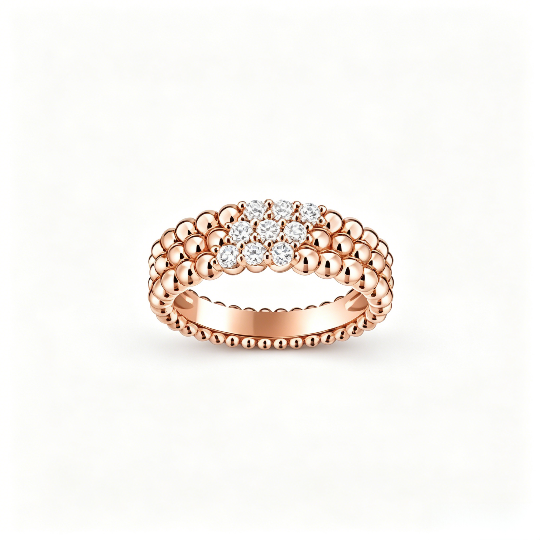 [⭐Mova] THREE-ROW DIAMOND RING