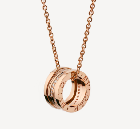 [⭐Mova]ZERO 1 PINK GOLD DIAMOND NECKLACE