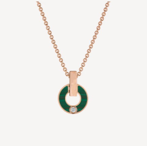 [⭐Mova]GARI NECKLACE PINK GOLD MALACHITE