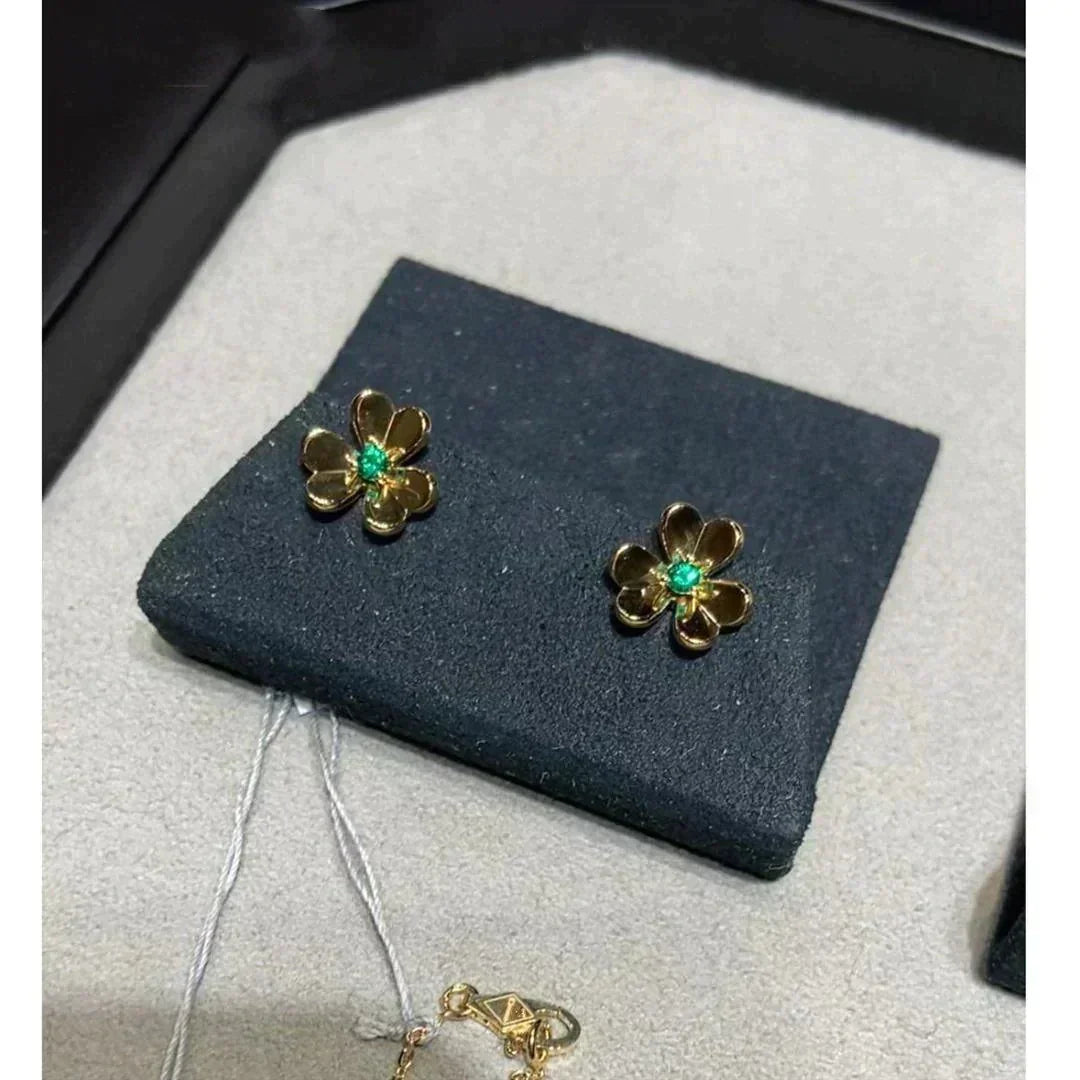 [⭐Mova]FRIVOLE  FLOWER MALACHITE EARRINGS