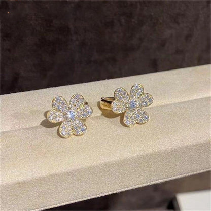 [⭐Mova]FRIVOLE GOLD FLOWER DIAMOND EARRINGS