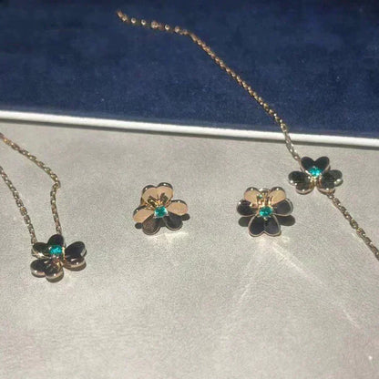 [⭐Mova]FRIVOLE  FLOWER MALACHITE EARRINGS