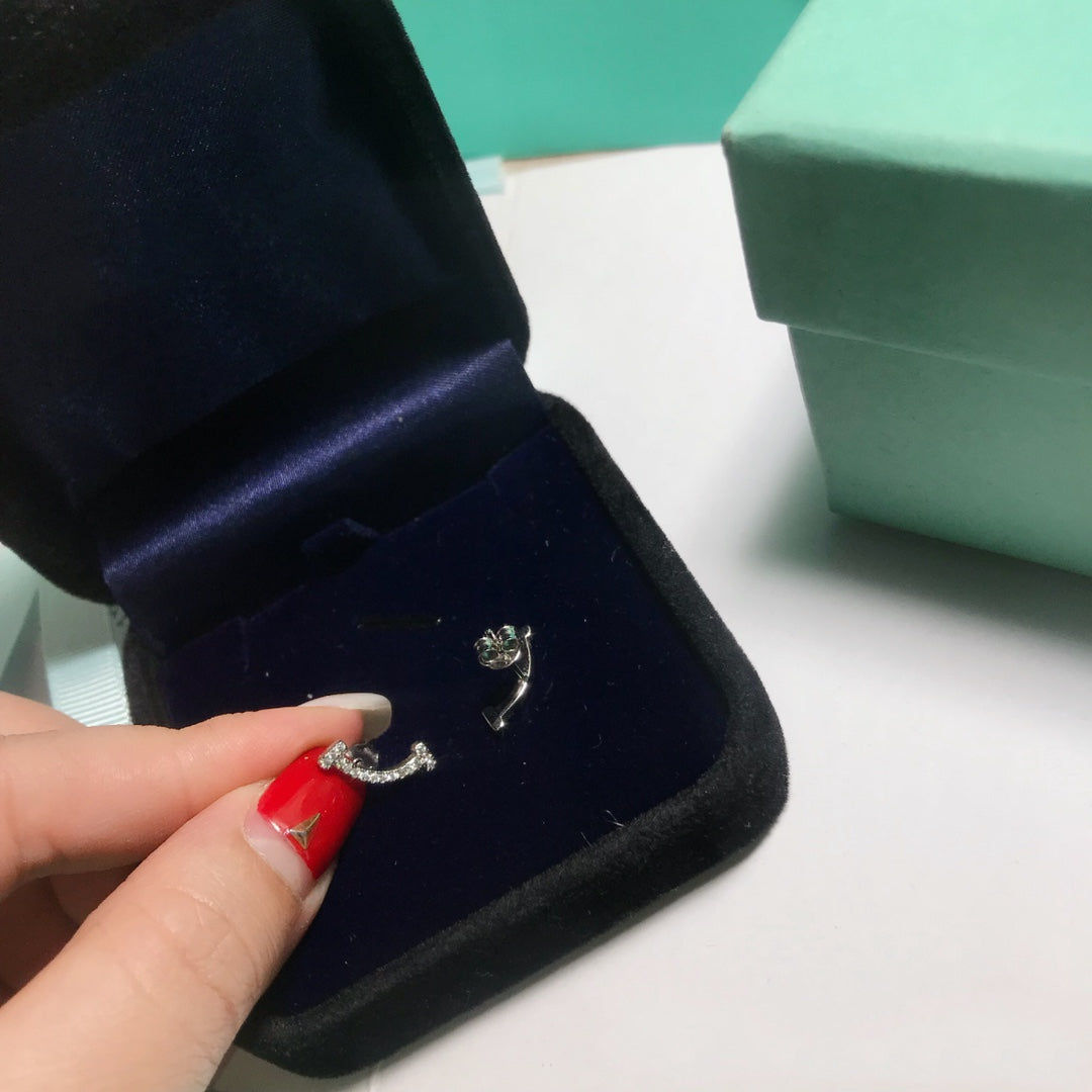 [⭐Mova Jewels]SMILE DIAMOND EARRINGS